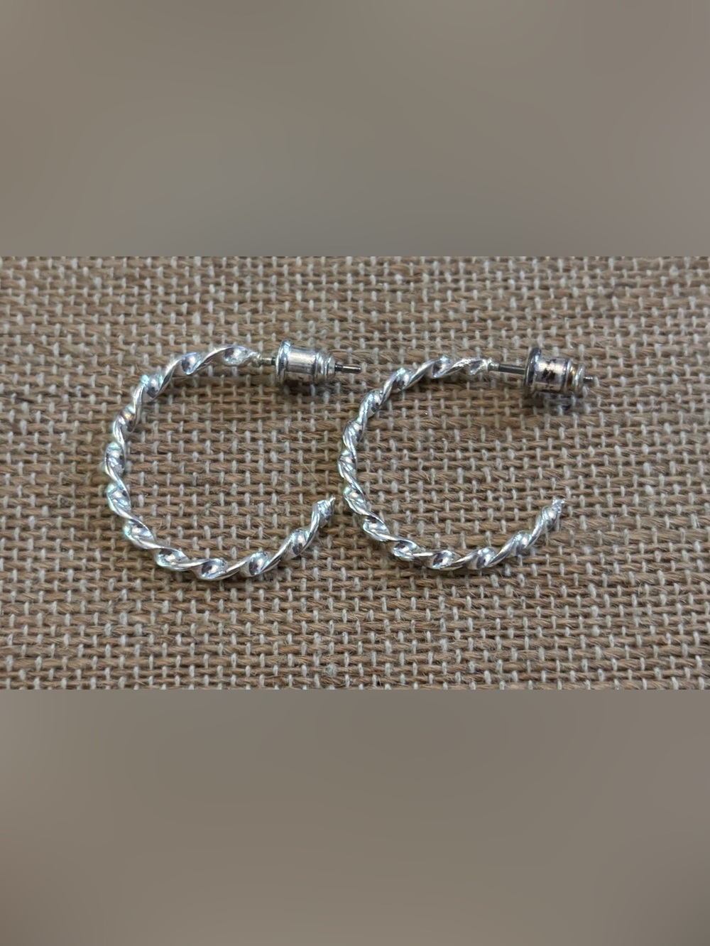 Silver Tone Hoop Earrings